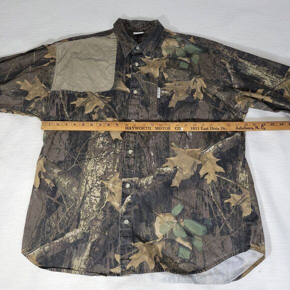 Vintage Columbia Size XL Shirt Mens Medium Brown Camo Shooting Vented Hunting - Picture 9 of 16